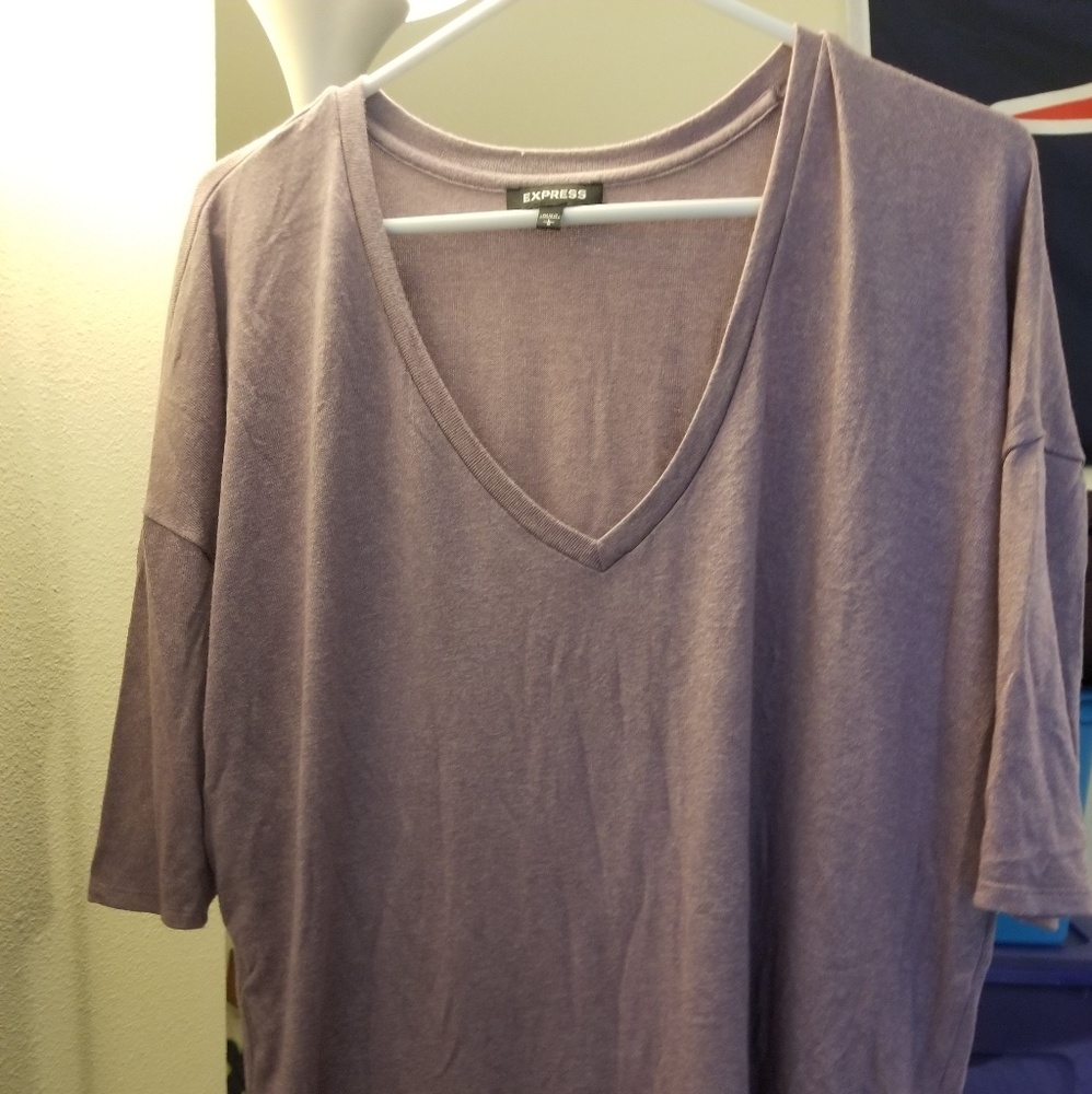 Purple v-neck Express shirt